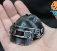 PUBG Helmet Level 3, 3D CAD Model Library