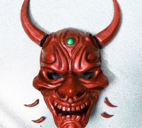 Hannya Scull Top mask Masque Oni Modèle d'impression 3D
