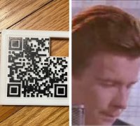 Free STL file Rickroll QR code 🧑‍💻・Object to download and to 3D  print・Cults