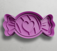 STL file Heart - Stamp for Candies 💜・Model to download and 3D print・Cults