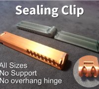 Vacuum Bag Sealer Clip by skew3D, Download free STL model