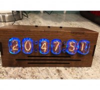 GRA&AFCH IN-12 Nixie Tubes Clock in a Painted Plywood Case 