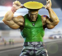 STL file Guile from Street Fighter 👤・3D printing design to