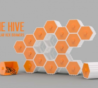 STL file Honey Comb 7 Single Vinyl Rack (3 sizes) 🍯・3D printer design to  download・Cults