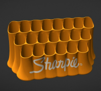 3D file Zigzag Rows Pen&Sharpie Holder Stl File, For 12 Sharpies 📁・3D  printable model to download・Cults