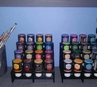 Citadel & Vallejo Paint Rack by OGPrintedProjects, Download free STL model