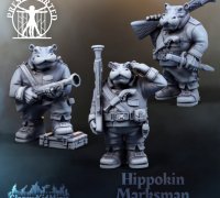 Giff Hippo Folk Bard Miniature Hippopotamus DnD RPG Resin Mini Guitar (DH)  D&D Miniature