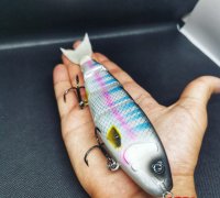 3D file 5 1/2 jointed swim bait/ glide bait lure 🐠・3D print design to  download・Cults