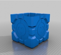 3D Printable Weighted Companion Cube by Ian Smith