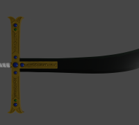 STL file Yoru Dracule Mihawk Sword 3d print model 🗡️・3D print