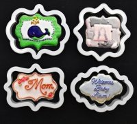 Archivo 3D gratuito Vintage frames cookie cutter set x4 - marcos