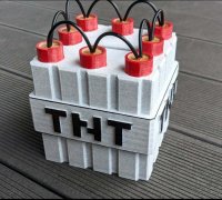 Free OBJ file T.N.T minecraft block 🦸・3D printing design to download・Cults