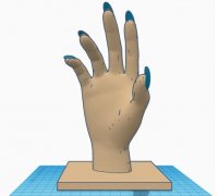 Hand Style Ring Holder by ericd7, Download free STL model