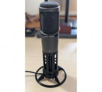 Audio-Technica AT2020 XLR Condenser Microphone 3D model rigged