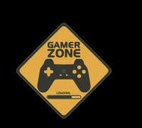 STL file WALL DECORATION GAMER ZONE 🚪・3D printing template to  download・Cults