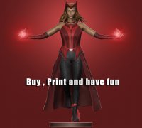 Wanda Scarlet Witch Marvel by ConcreteHead, Download free STL model