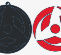 3D Printable Sharingan was used by Shisui Uchiha eye for Keychain or  Pendant by Juan A.