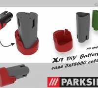 Imprimir en 3D Adaptador de soporte de batería para herramientas Parkside  con sistema de batería de 12 V y herramientas de la serie Performance •  Hecho con una impresora 3D Ender 3・Cults
