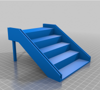 4 " S "  SCALE  STAIR'S WITH HAND RAIL       3D  PRINTED 