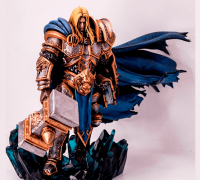 Unpainted Arthas Menethil 3D Print World of Warcraft Resin Miniature 1:24 12,5cm 