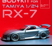 3D file WIDEBODY KIT FOR SKYLINE R34 TAMIYA 1/24 MODELKIT 🛞・Template to  download and 3D print・Cults