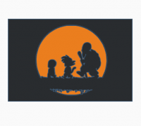 Free STL file Goku Kamehameha silhouette 👤・3D printing design to