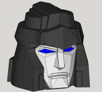 transformers animated megatron head