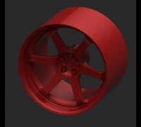 1/24 19 inch Volk Racing TE37 Mark 2 3D Print Wheels US SELLER! 