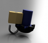 LV Earrings with keys and lock 3D model 3D printable
