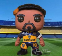 Diego Marado Futbol Funko Pop # 10 Unico Funko 3D (3D Football Toy)