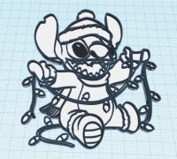 Stitch en Fête de Noël by ZipZapPrint - MakerWorld