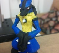 STL file Riolu ,Lucario , mega lucario Evolution 3 IN 1 PACK