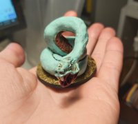 Boa Constrictor Miniature Familiar Python Snake DnD RPG Resin Mini