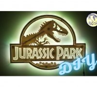 Jurassic Park T-Rex Logo LED Wall Light Sign