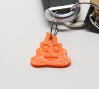 3D printed Pile of Poo Emoji Keychain - creative gift (DIY).