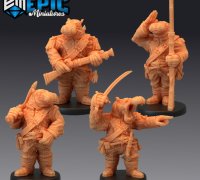 3D file Giff Captain - Weird Shores - PRESUPPORTED - Illustrated and Stats  - 32mm scale 📈・3D printable model to download・Cults