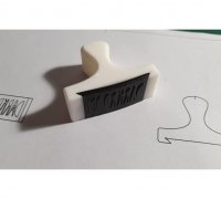Free STL file Replaceable customizable stamp with handle 🔧・3D