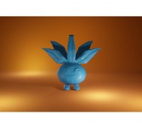 Oddish Pokemon 3D Model in Cartoon 3DExport