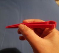 Rubber kitchen tongs 3D model