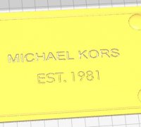 STL file Michael Kors logo・3D printer model to download・Cults