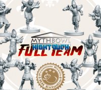 3D Printable Chaos Pact Team 16 miniatures Fantasy Football 32mm  PRE-SUPPORTED by RN Estudio