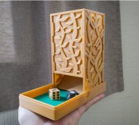 Collapsible Dice Tower by FlyboyEUC, Download free STL model