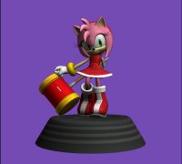 STL file Amy Rose - Sonic Franchise Collection 🌹・3D printer