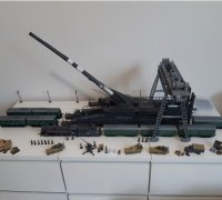 1:72 WWII German Schwerer Gustav Heavy Gustav Dora Railway Gun