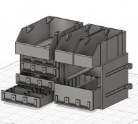 STL file Wall-mount organizing drawers 🍽️・Model to download and