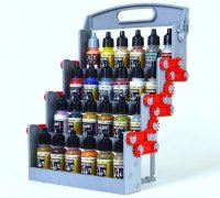 3D Printable Paint Rack for 17ml bottles (x66) by Scova
