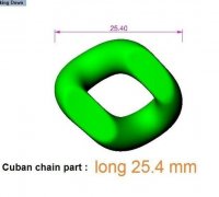louis vuitton LV cuban chain with box lock 3D model 3D printable