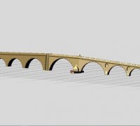 1 " Z "  SCALE  STONE ARCH BRIDGE       3D  PRINTED 