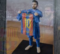 Barcelona Lionel Messi Jersey Pendant with enamel 3D model 3D printable