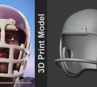 Football helmet squeezed 3D model - TurboSquid 1482676